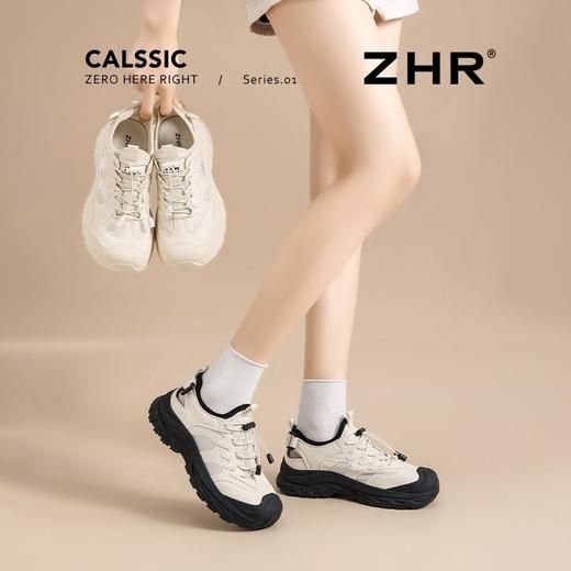 ZHR厚底内增高运动鞋女2025夏季镂空透气溯溪鞋软底户外登山鞋女 商品图6