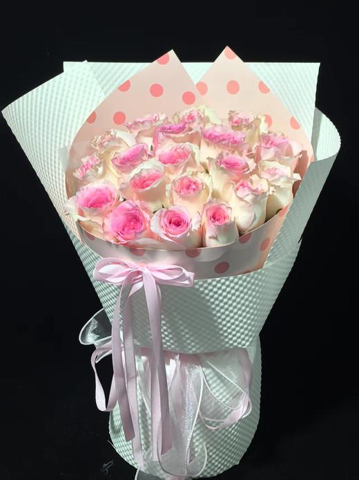 【粉韵绮梦】新鲜鲜花 花束 19枝洛神玫瑰（可备注送货时间） 商品图1