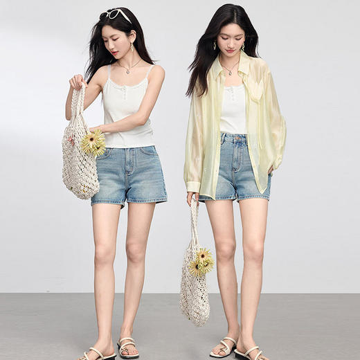 【专属特价】熙世界蕾丝花边白色吊带小背心女内搭设计感短款打底上衣夏季外穿 商品图2