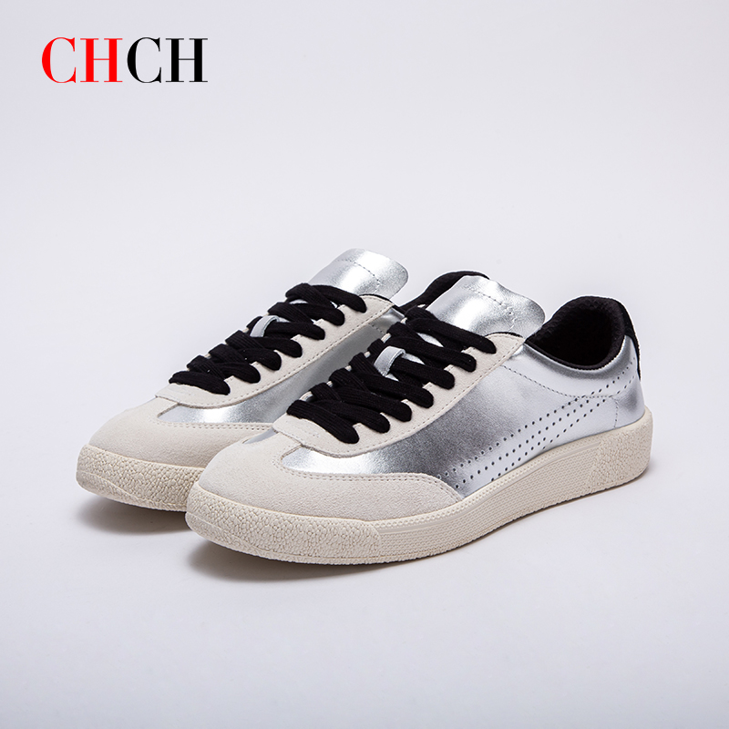 CHCH平衡鞋2025夏季新品软底牛皮面料舒适休闲板鞋女鞋CP1B5331