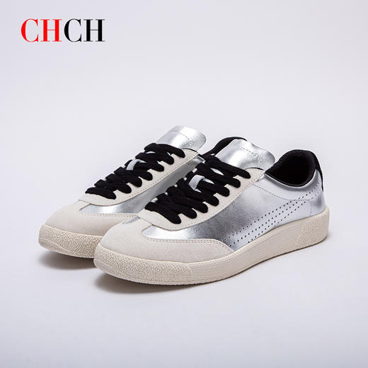 CHCH平衡鞋2025夏季新品软底牛皮面料舒适休闲板鞋女鞋CP1B5331 商品图0