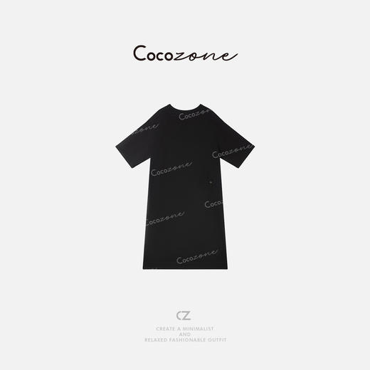 COCO ZONE 刘一一 【100棉】简约纯色亲肤显瘦连衣裙CD2A0347 商品图1