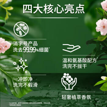 力士（LUX）抑菌泡泡洗手液沁润蕊粉 樱花香 225ML  1瓶  抑菌 滋润温和 /个人护理 /身体护理 /洗手液 商品图1