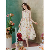 两三事 夏苑舞会 2025夏季新款荷叶边拼接绑带领印花背心裙连衣裙 商品缩略图2
