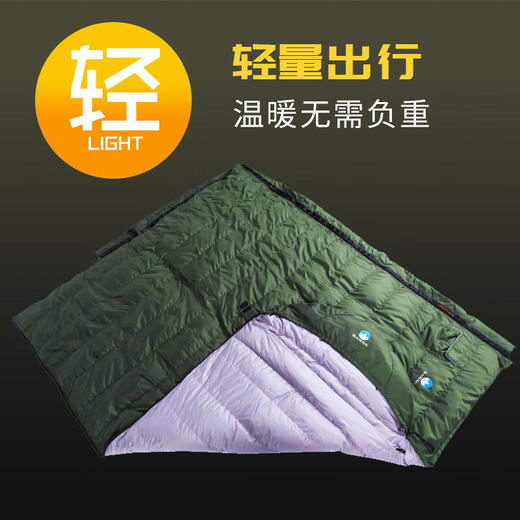 黑岩（BlackCrag）狂飙信封睡袋户外登山露营旅行羽绒睡袋 商品图3