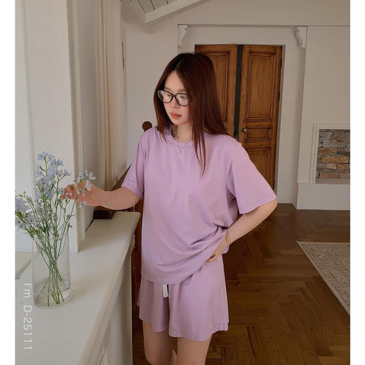 【免穿文胸】2025夏季轻凉莫棉免穿bra三件套 短袖+短裤+长裤 舒适遛弯可外穿睡衣家居服 商品图1