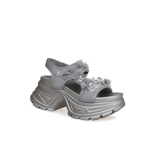 豪麟名鞋奥莱迪嘉女鞋凉鞋织物DJMEO51WL203灰色  原价1660元 商品图0