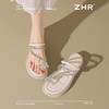 ZHR水钻凉鞋女2025新款超仙夹趾拖鞋爆款轻便两穿一脚蹬沙滩凉鞋 商品缩略图6