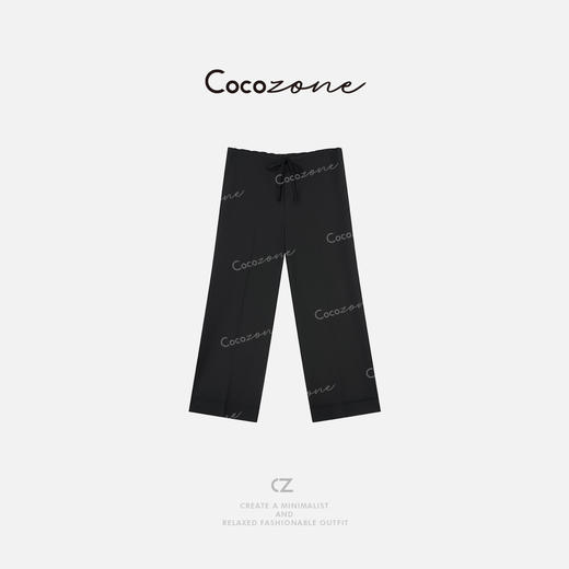 COCO ZONE 刘一一 【丝光羊毛混纺】简约松紧腰带休闲裤 CD2A1185 商品图0
