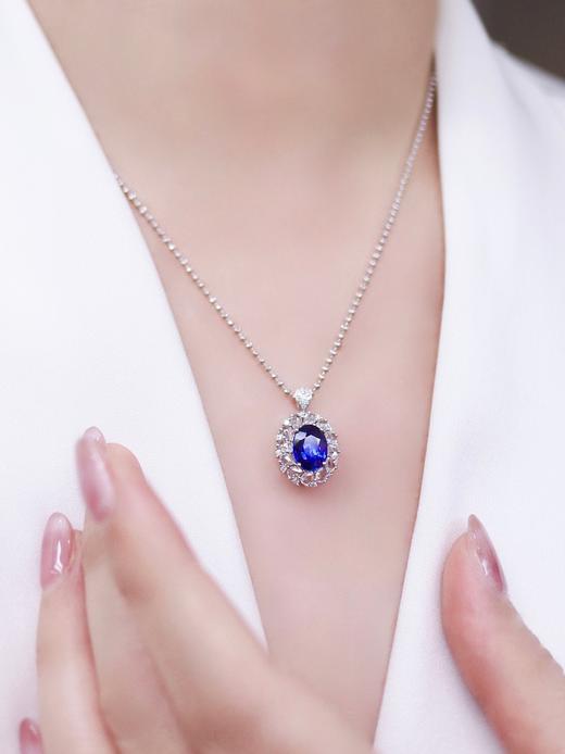 2.05ct刻面蓝宝石戒指吊坠 商品图2