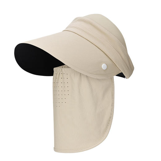 丁摩 夏季遮阳帽防晒面罩护全脸防紫外线透气太阳护颈空顶可拆卸5ZF-290 商品图4