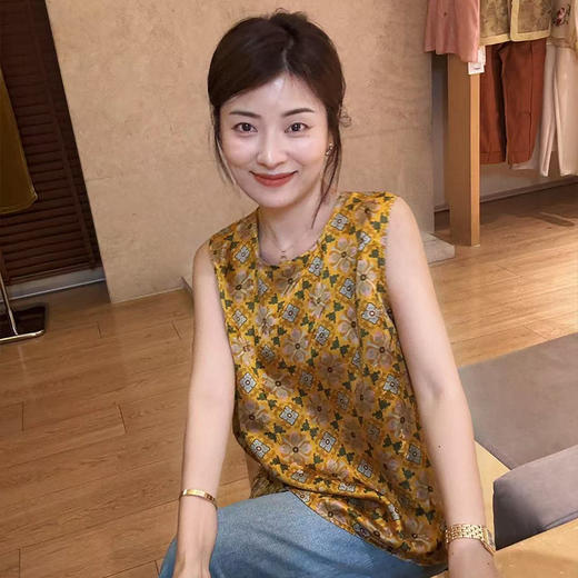 【部分现货】良木礼香云纱背心（4906826） 商品图1