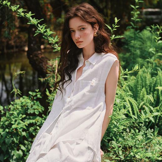 OLrain欧芮儿白色衬衫短裤通勤套装女夏季2025新款百搭时尚两件套 商品图1