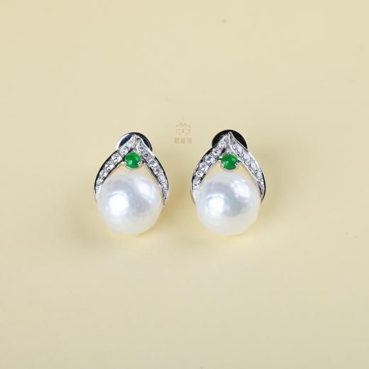 【月上柳梢】刻面珍珠耳钉-ZZ12504011 商品图0