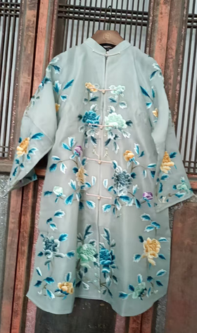 盛唐牡丹| 真丝绡手绣牡丹外套(盛唐牡丹与非遗传承人王小潇联名系列)