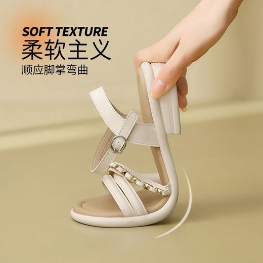 ZHR则则超软轻便凉鞋女2025夏季新款网红洋气ins女鞋高级矮跟凉鞋 商品图5