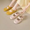 【限时秒杀】西遇包头半拖鞋女外穿新款夏季魔术贴玛丽珍鞋平底黄色勃肯鞋V1256829 商品缩略图0