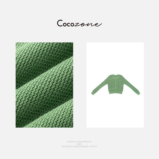 COCO ZONE 刘一一【莱赛尔亚麻混纺】圆领刺绣减龄针织衫CD2A0658 商品图2