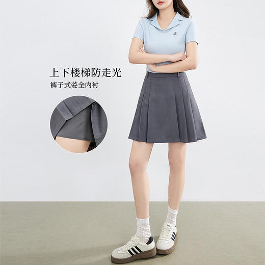 【专属特价】熙世界黑色不规则百褶短裙女2025年夏季新款通勤学院风a字半身裙 商品图4