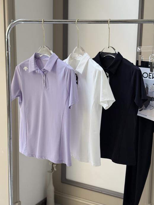 点此购买 迪桑特夏季女士高尔夫FIELD修身翻领短袖T恤 xj 319005 商品图0