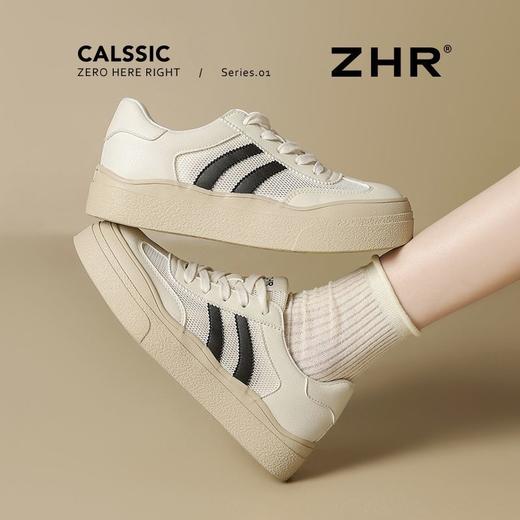 ZHR则则透气网面德训鞋女夏季女鞋厚底休闲鞋ins百搭防滑板鞋女 商品图5
