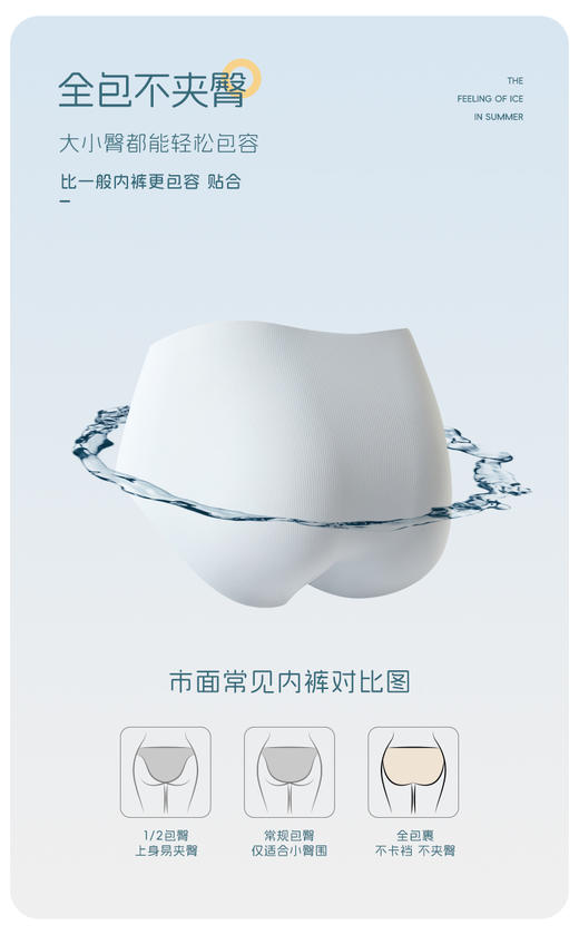 【舒适爽滑】冰丝无痕裸肌裤4条装19232 商品图4