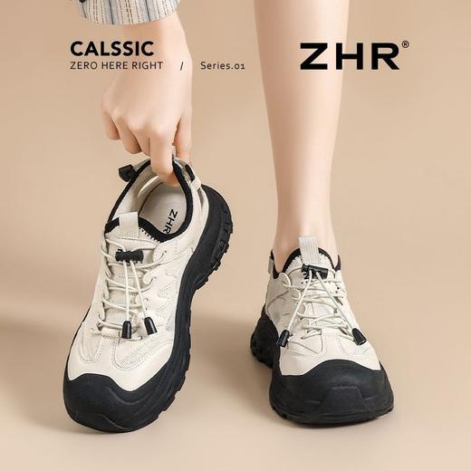 ZHR厚底内增高运动鞋女2025夏季镂空透气溯溪鞋软底户外登山鞋女 商品图7