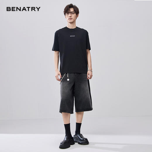 贝纳川夏季肌理面料圆领短袖T恤ECF214012 商品图5