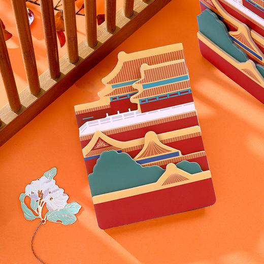 故宫文具殿宇宫阙便签文创便利贴精美摆件建筑纸雕艺术品 商品图1