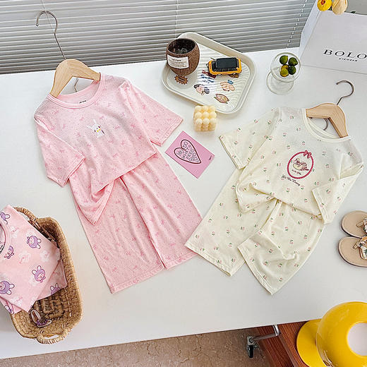 【买一送一！到手两套】可优鼠8色呼吸纯棉家居服 A类品质 纯棉面料柔软细腻透气好 全无骨缝合工艺 舒适无异感 多种可爱萌图案可选 商品图6