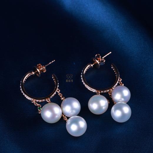 【玲珑星月】一耳三钳珍珠耳坠ZZ12504005 商品图4