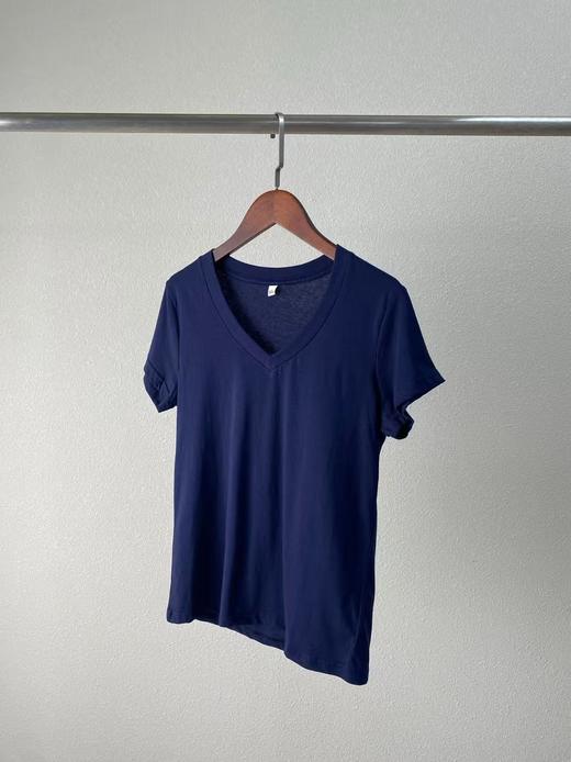 小马标!二色!V领!2025夏季短袖上衣休闲显瘦百搭女新款! 商品图5