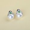 【月上柳梢】刻面珍珠耳钉-ZZ12504011 商品缩略图2