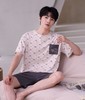 男士圆领双短套装短袖短裤家居服外穿套装睡衣【Y52524】 商品缩略图3