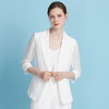 EITIE爱特爱精致薄纱拼接薄款气质通勤白色西装外套2025夏季新款A2503515 商品缩略图2