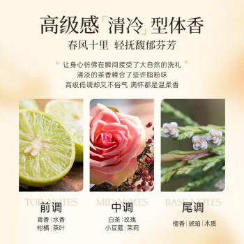 古势沐浴露男女士持久留香72小时香体滋润保湿白茶香除螨乳液500g /个人护理 /身体护理 /沐浴露 商品图2