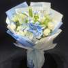 520花束【蓝梦绮梦】 新鲜鲜花花束 碎冰蓝19朵+百合1枝+配草（可备注送货时间） 商品缩略图0