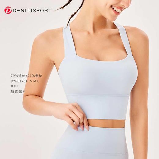美背运动内衣新款瑜伽背心高强度防震固定杯文胸健身上衣瑜伽服DY66178 商品图6