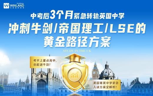 中考后3个月紧急转轨英国中学，冲刺牛剑/帝国理工/LSE的黄金路径方案 商品图0