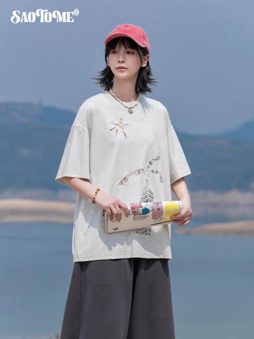 早乙女惠子saotome/STMDX252335/蕾丝镂空短袖T恤 商品图2