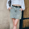 OLrain欧芮儿蓝色高腰复古显瘦牛仔半身裙女夏季2025新款直筒短裙 商品缩略图2
