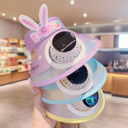 【49元起2顶！单拍不发货】儿童帽子太阳能USB两用充电风扇 大檐防晒长续航空顶帽子 商品图2