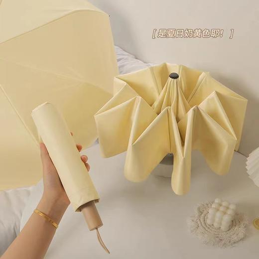 「高颜值！5色可选」三折手动折叠伞 雨伞女高级感晴雨两用遮阳防晒伞居家日用太阳伞 商品图1