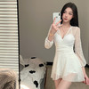 【泳衣女款新款】微胖女孩遮肉 高级感保守大胸大码 胖mm白色泡温泉 海边沙滩 商品缩略图1