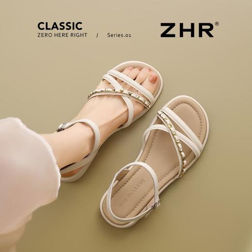 ZHR则则超软轻便凉鞋女2025夏季新款网红洋气ins女鞋高级矮跟凉鞋 商品图6