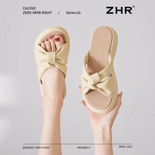 ZHR则则简约蝴蝶结厚底拖鞋女2025夏季新款时尚舒适透气防滑鞋子 商品图6