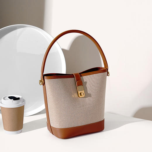【预售3天】小众水桶包通勤编织包单肩包2025新款高级感百搭斜挎女包DXL2501 商品图2