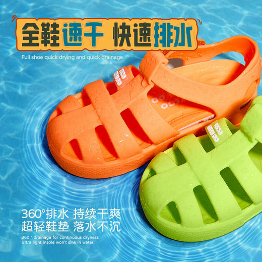 YECOMINIDD儿童罗马鞋沙滩宝宝洞洞鞋女童透气凉鞋YECO25-02 商品图1