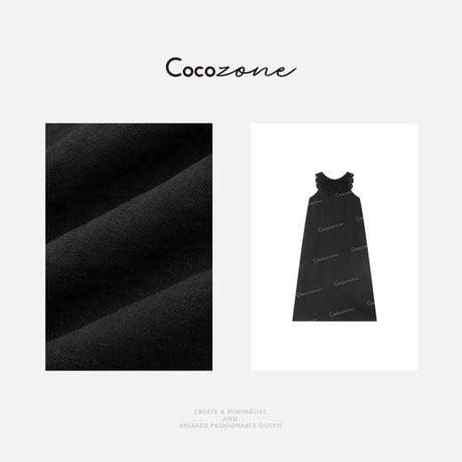 COCO ZONE 刘一一【人丝亚麻混纺】法式镂空圆领连衣裙ACD1A0212 商品图2