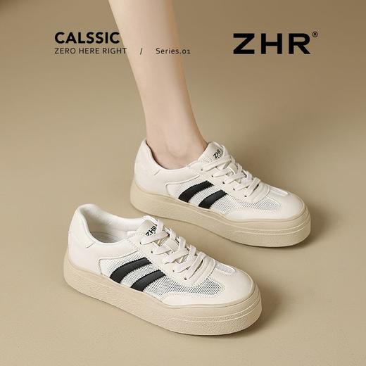 ZHR则则透气网面德训鞋女夏季女鞋厚底休闲鞋ins百搭防滑板鞋女 商品图1